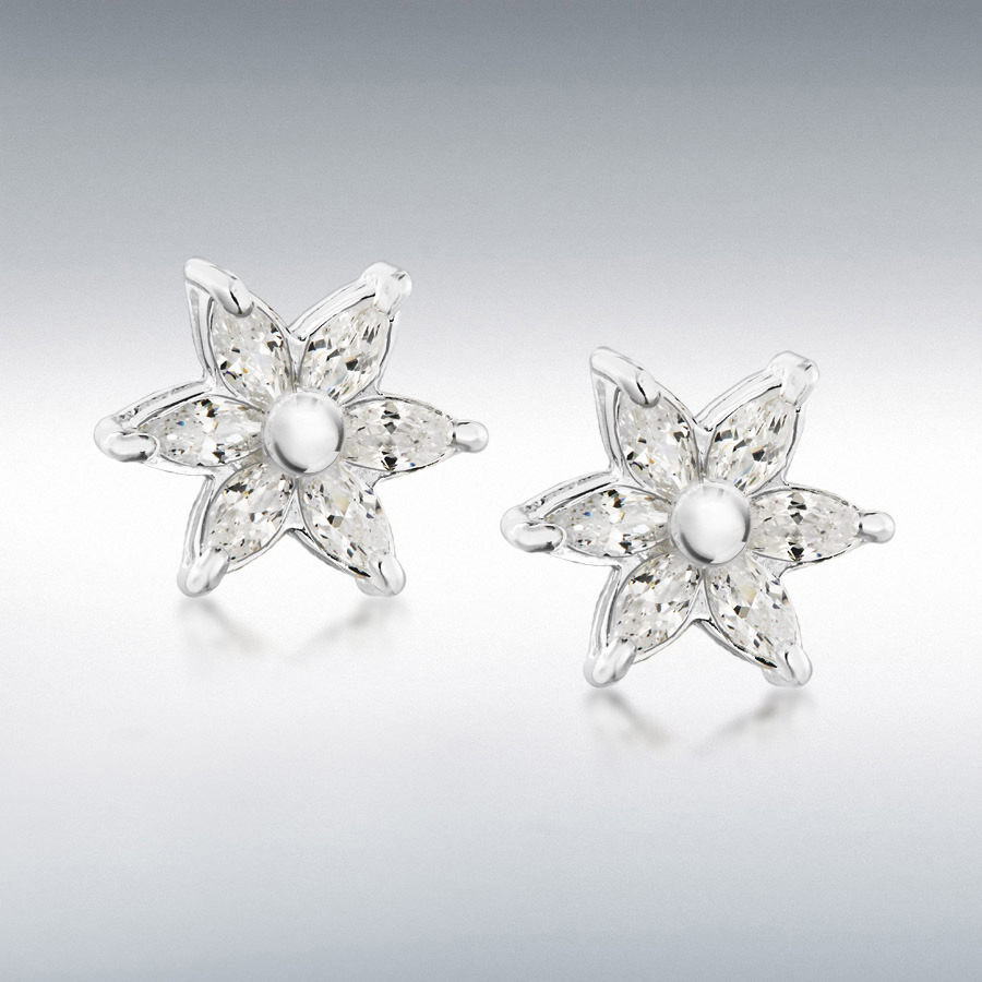 FLOWER STUD CZ