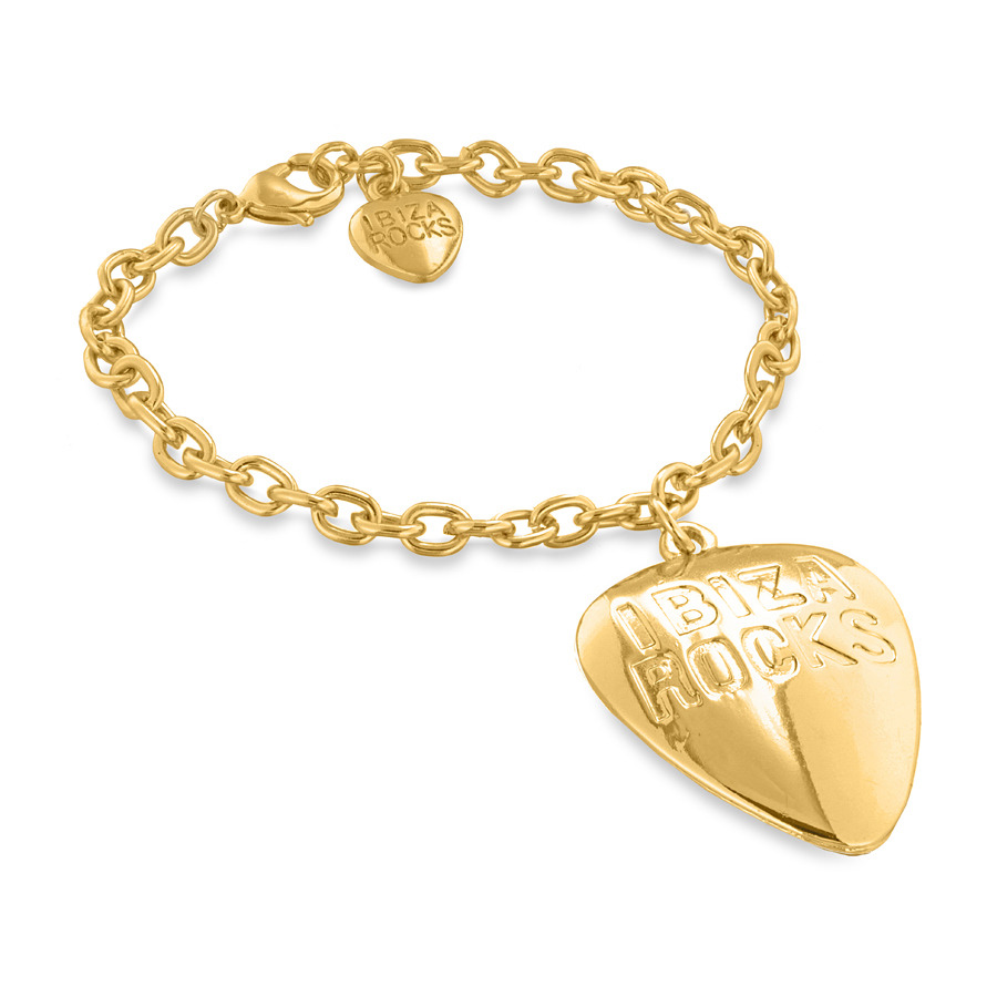 Ibiza Rocks  'IROCK' Plectrum Hanging Charm Bracelet 19cm/7.5"