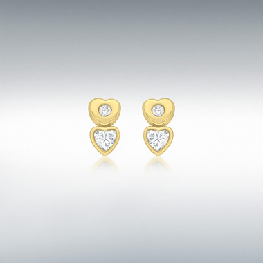 CZ DOUBLE HEART