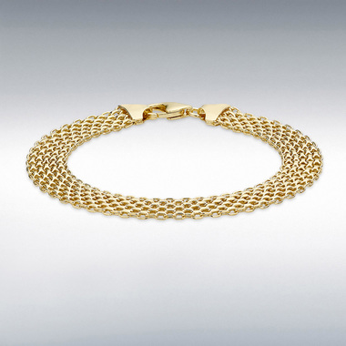 Brilladia 18ct Rose Gold Bracelet Circles Diamonds BDB0007-18KR