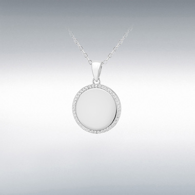 CZ DISC NECKLET