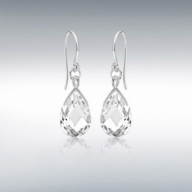 WHITE CRYSTAL FACETED