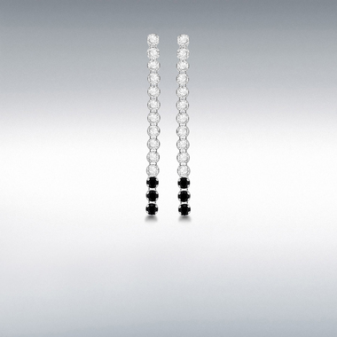 WHT/BLK CZ DROP