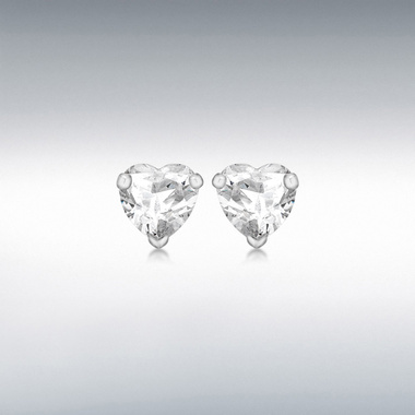 7MM HEART W/CZ